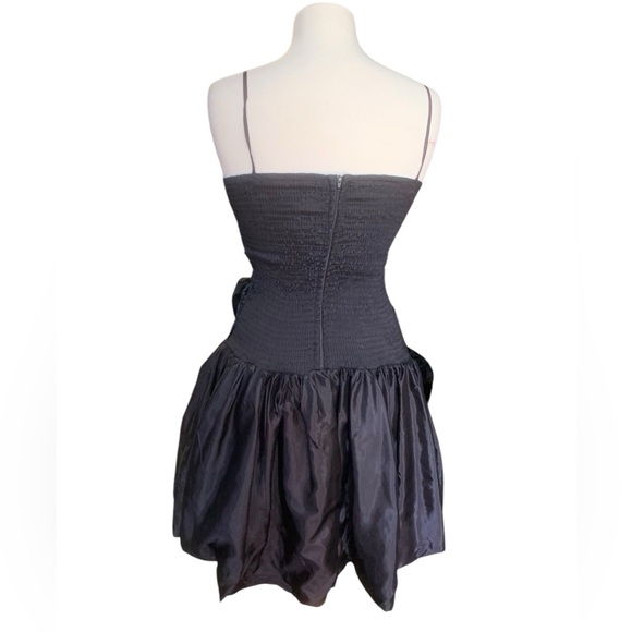 Vintage Steppin’ Out black ruched bodice  with puffy skirt  mini dress size 7 - Picture 4 of 7